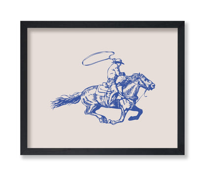 Blue Cowboy with Lasso