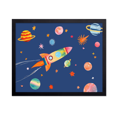 Whimsical Rocket Ship No1