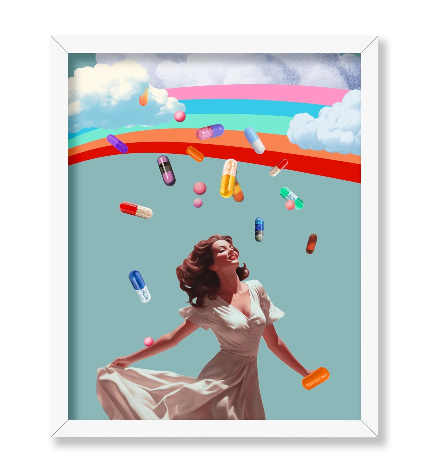 Woman under Rainbow