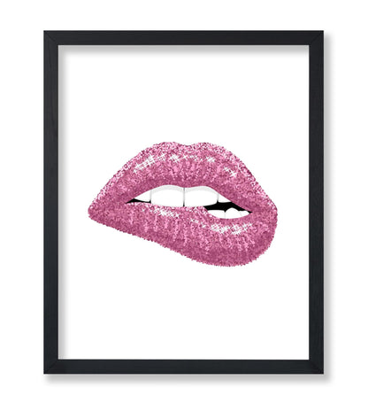Pink Glitter Lip Bite