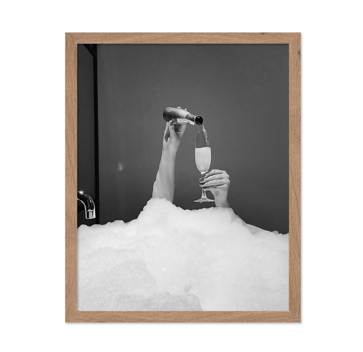 Drinking Wine in Bubble Bath