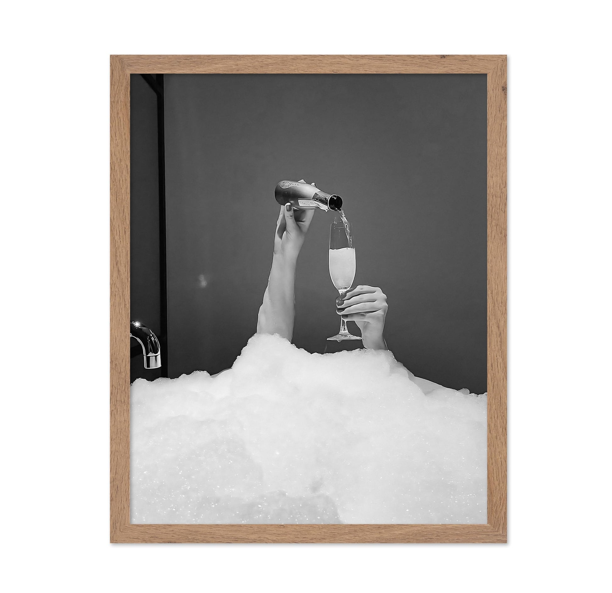 Drinking Wine in Bubble Bath