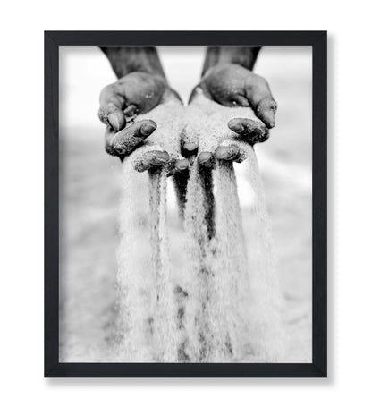 Sand Slipping Through Fingers