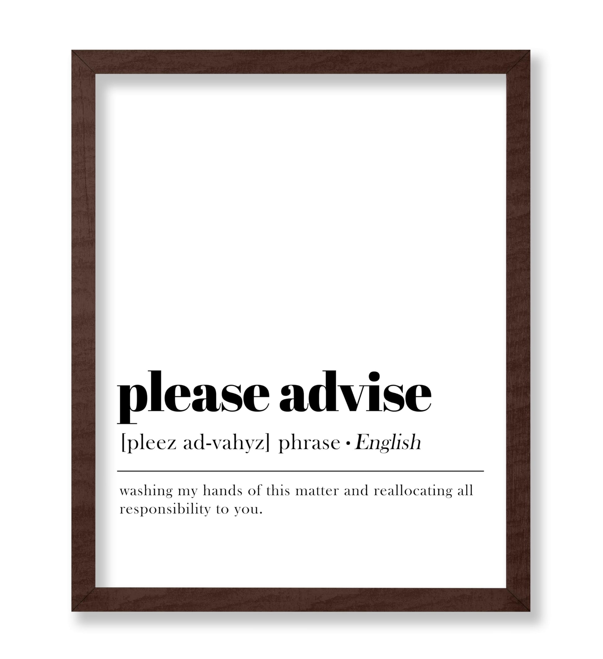 Definition of Please Advise