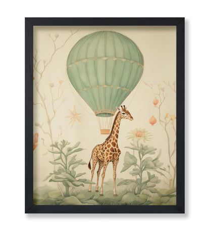 Giraffe and Hot Air Balloon