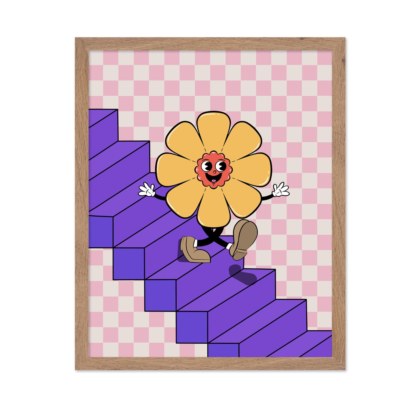 Happy Flower on Stairs