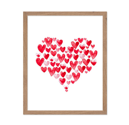 Watercolor Hearts No1
