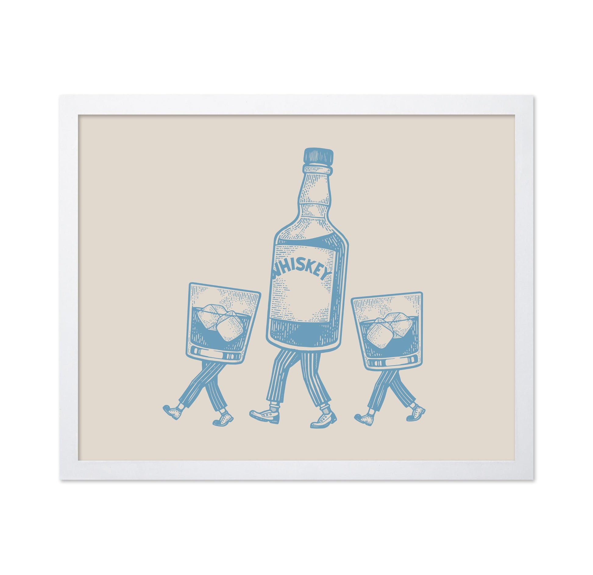 Whiskey Bottle and Iced Glass No5