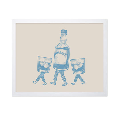 Whiskey Bottle and Iced Glass No5