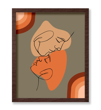 Boho Couple Line Drawing