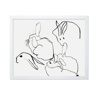 Line Drawing of Bunnies