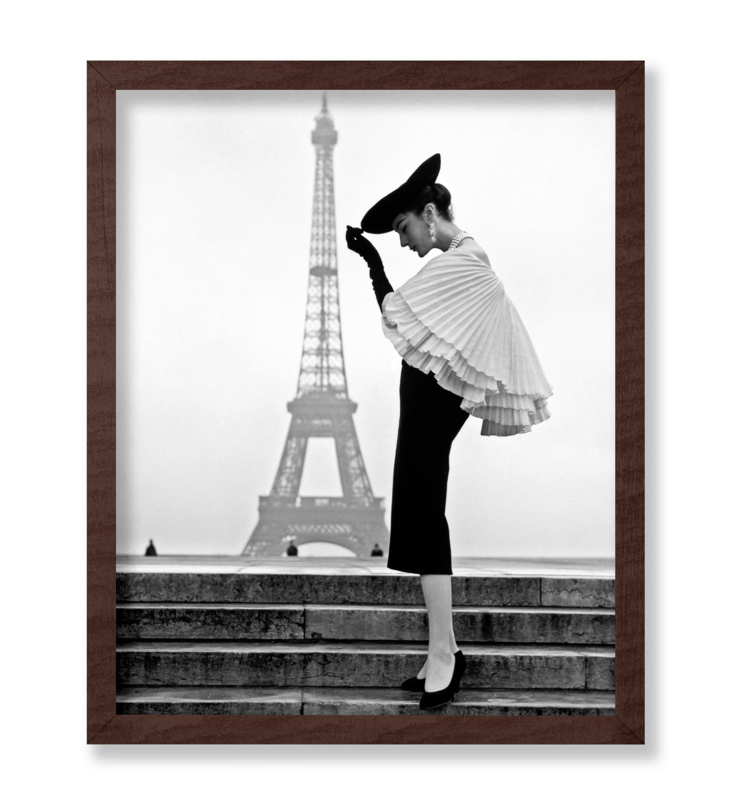 Elegant Woman & Eiffel Tower