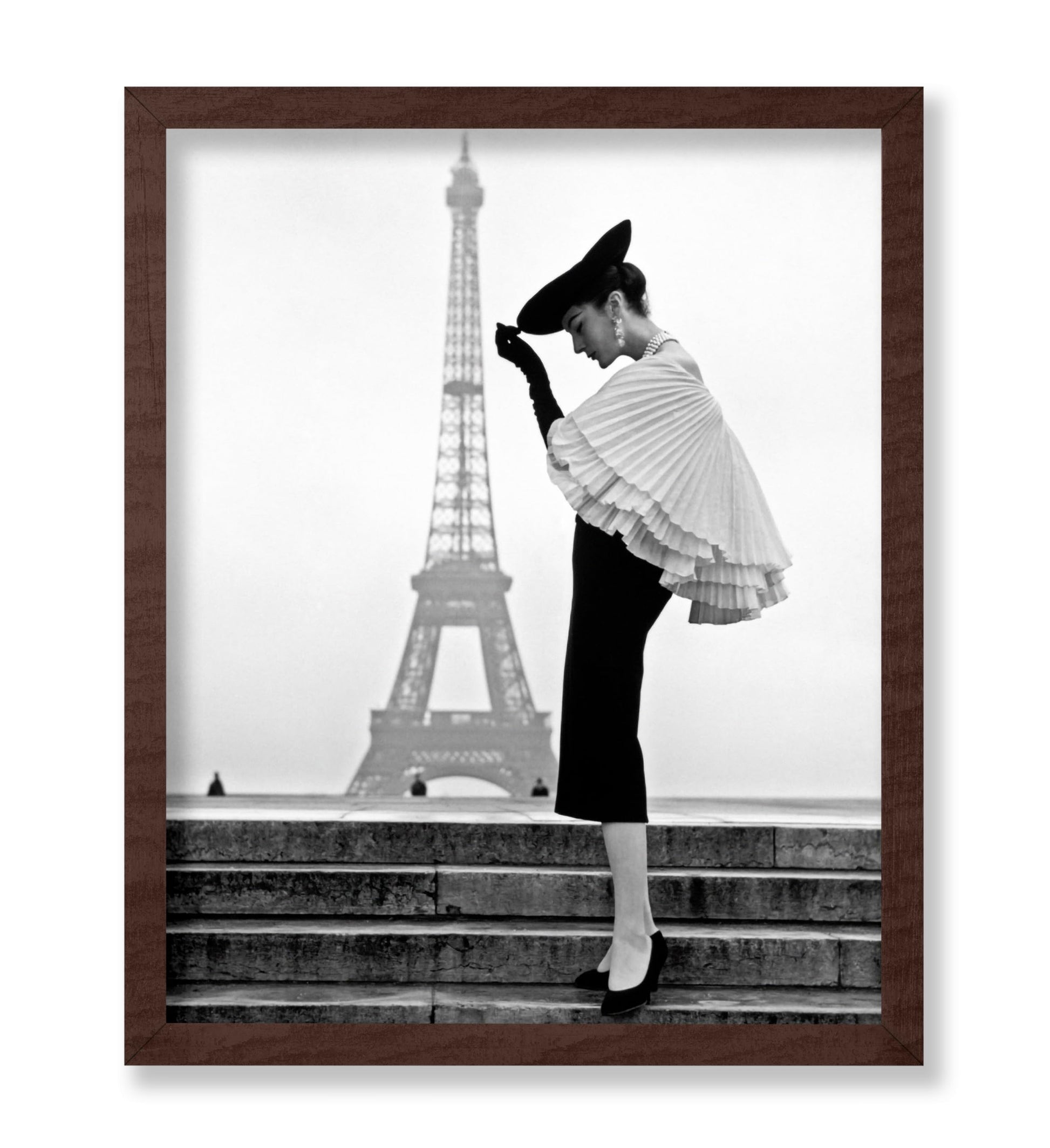 Elegant Woman & Eiffel Tower