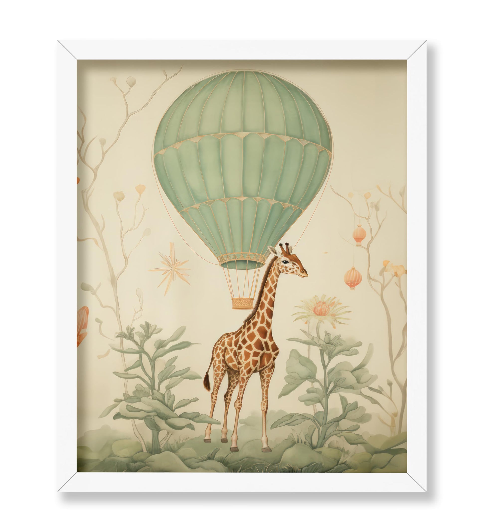 Giraffe and Hot Air Balloon