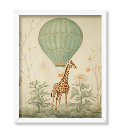 Giraffe and Hot Air Balloon