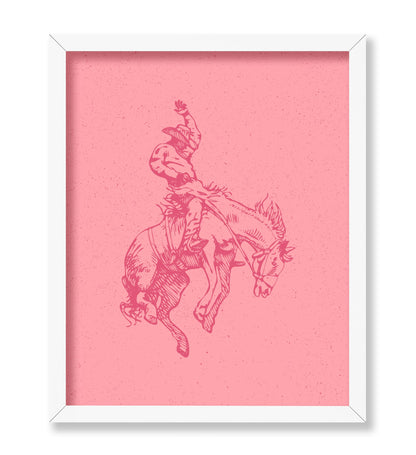 Pink Cowboy Horseback