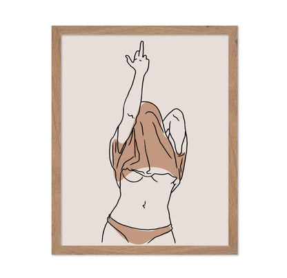 Woman Middle Finger No4