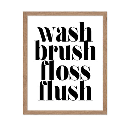 Wash Brush Floss Flush No1