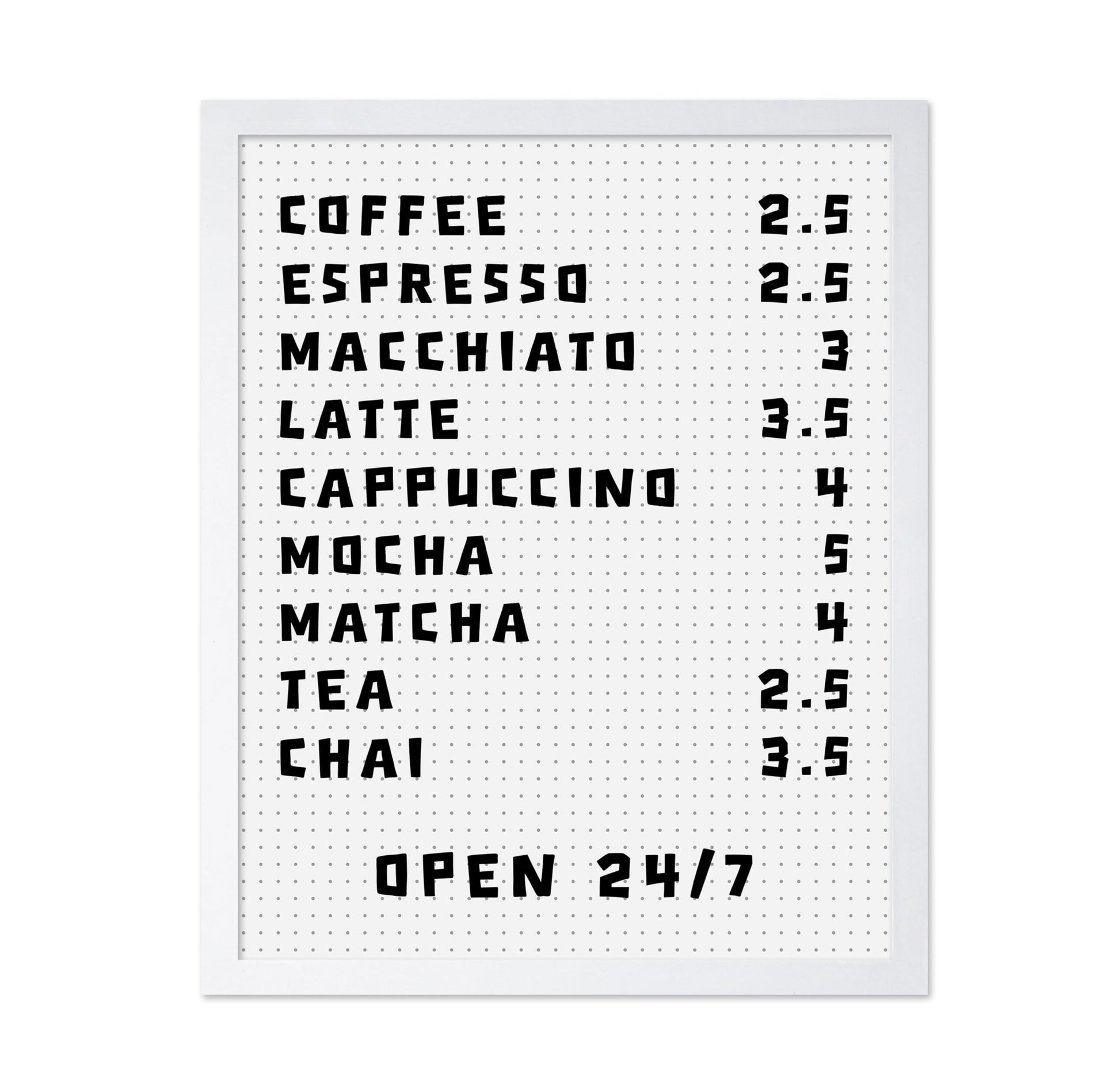 Cafe Bar Menu