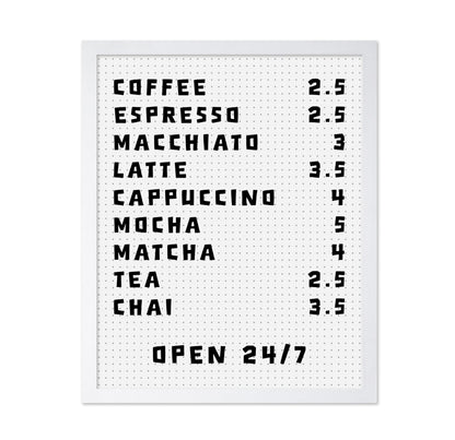 Cafe Bar Menu