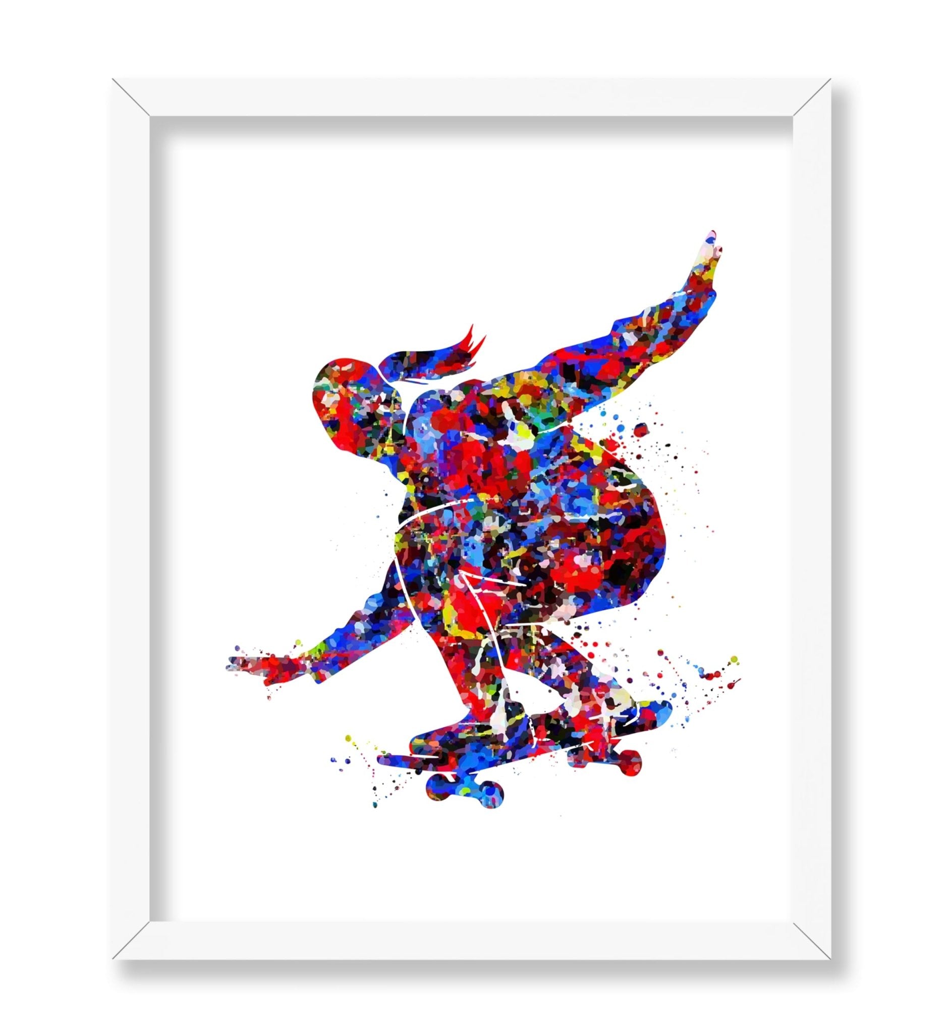 Watercolor Skateboard