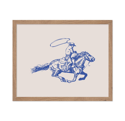 Blue Cowboy with Lasso
