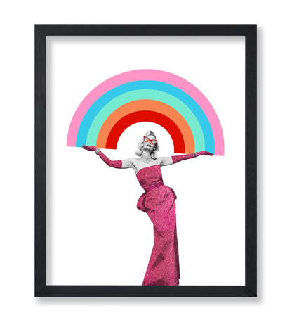 Elegant Woman & Rainbow