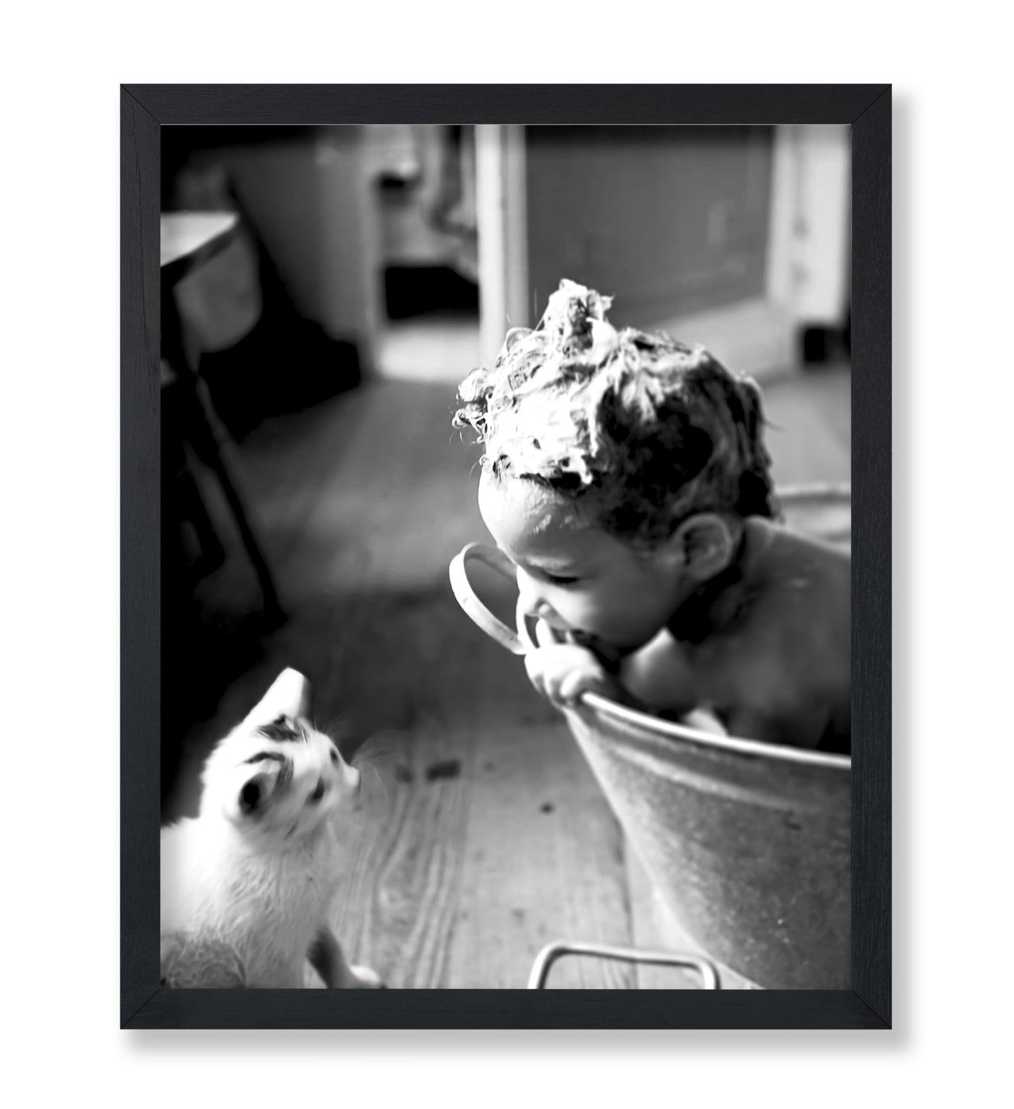 Little Boy & Cat