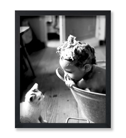 Little Boy & Cat