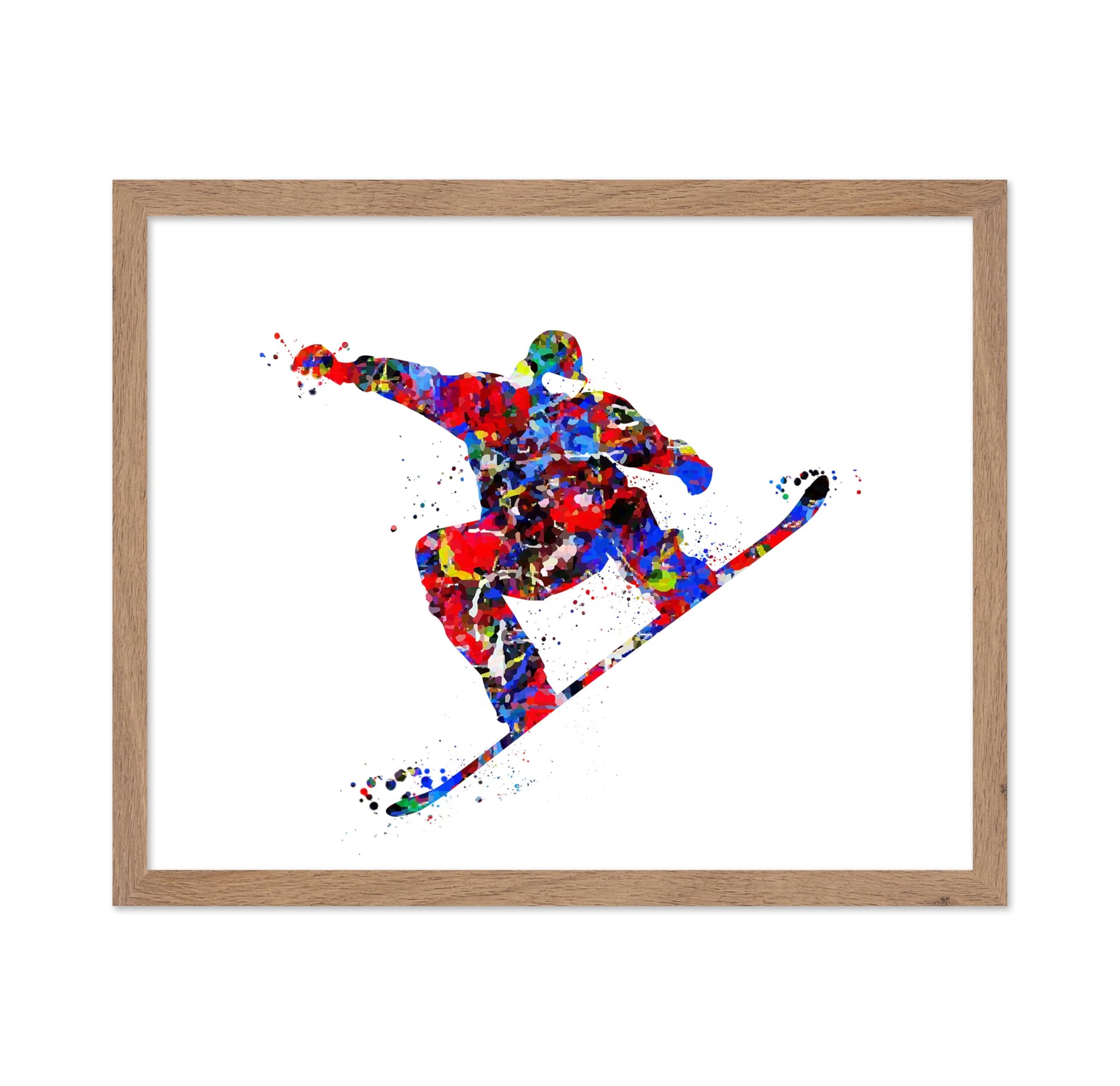Watercolor Snowboarding