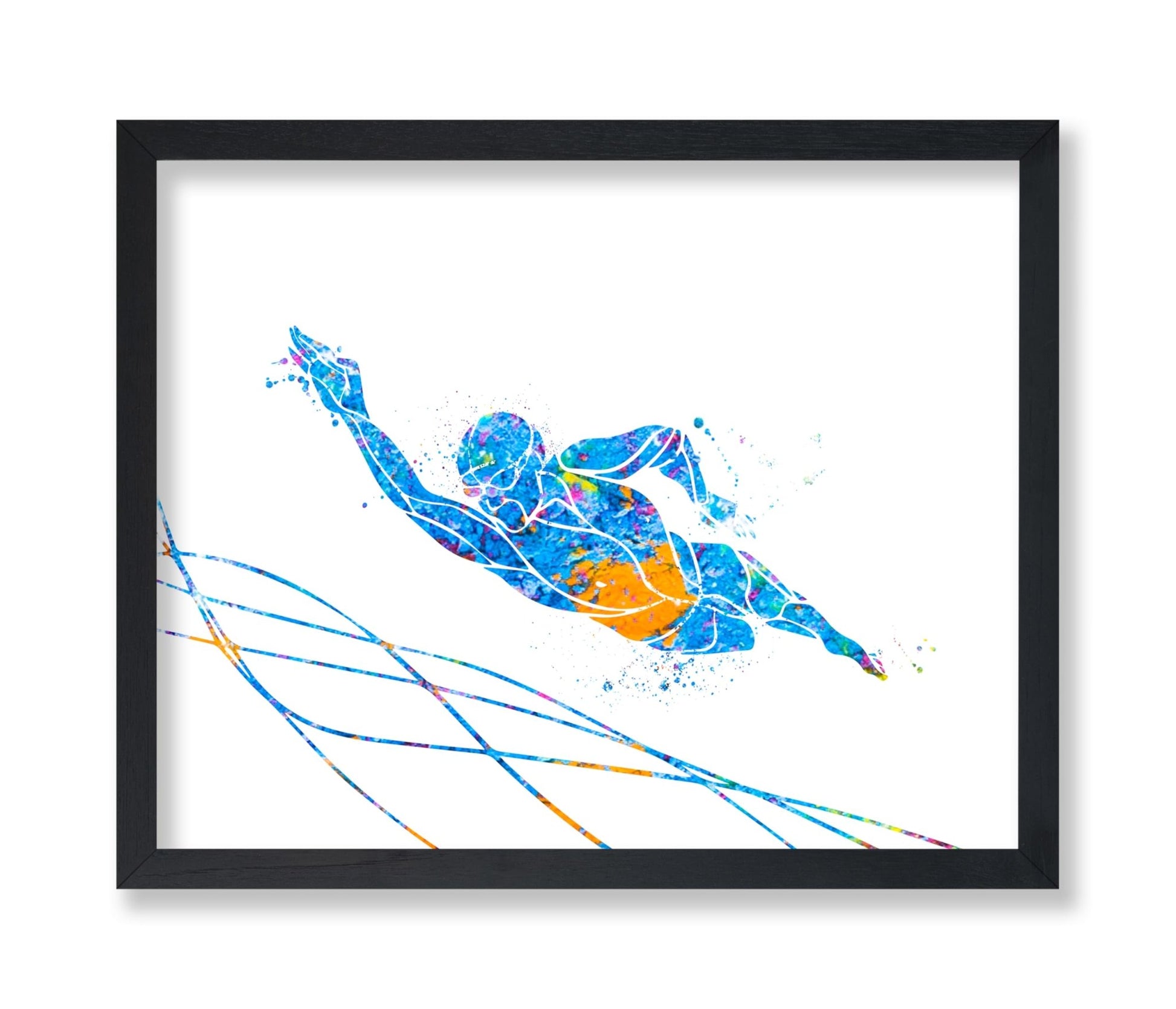 Watercolor Swimming No1