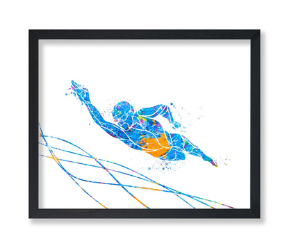 Watercolor Swimming No1