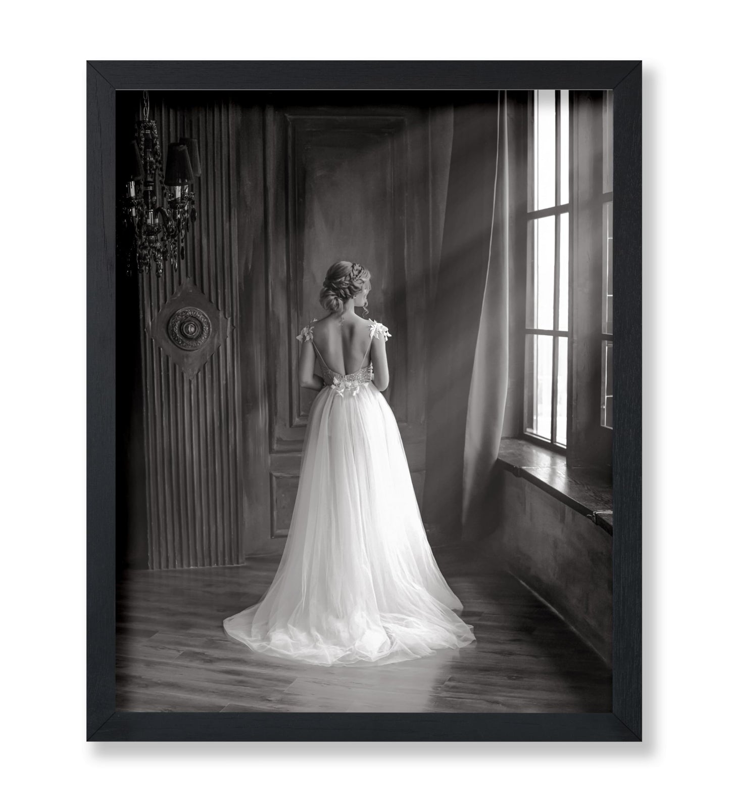 Lady in Long White Dress