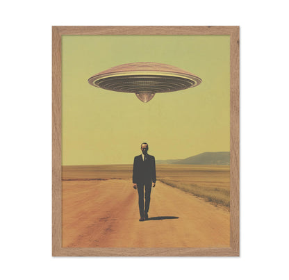 UFO and Man In Desert