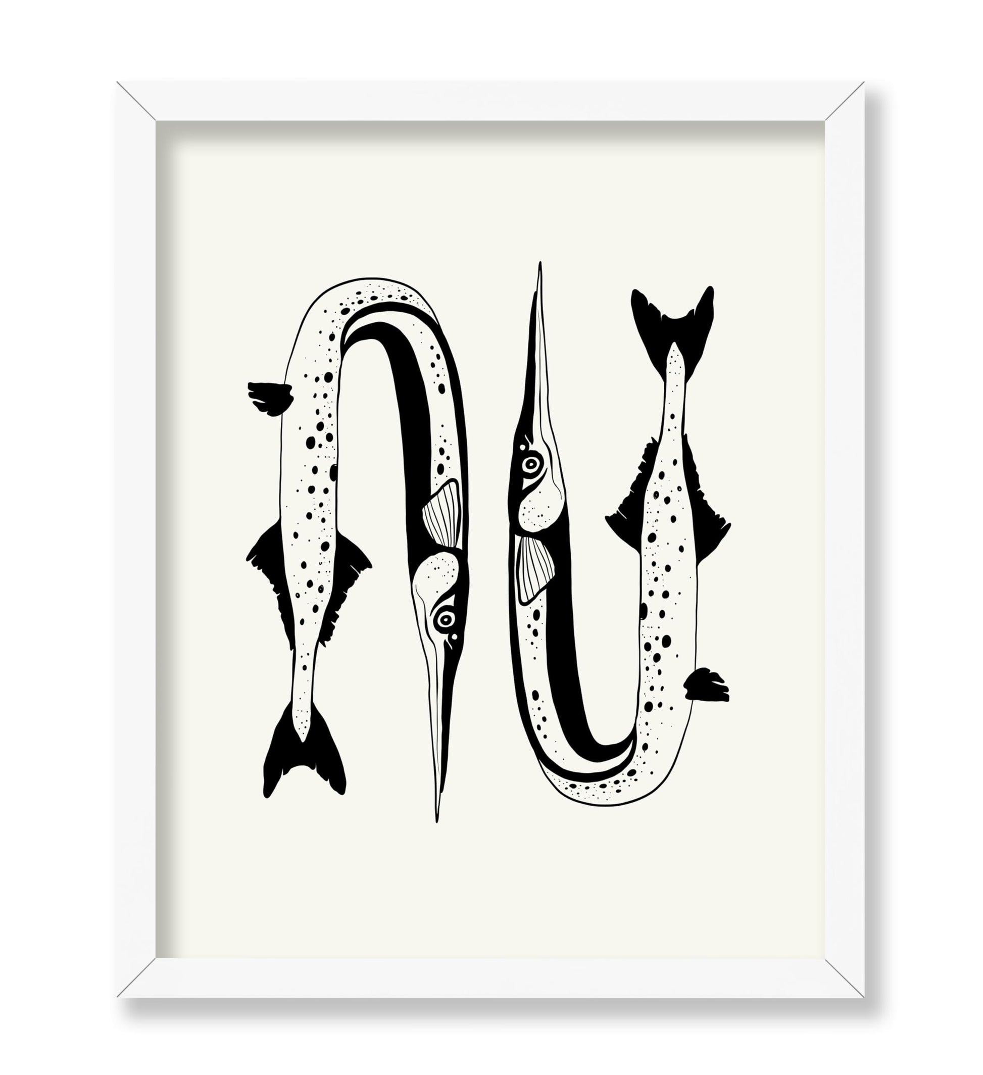 Abstract Needlefish