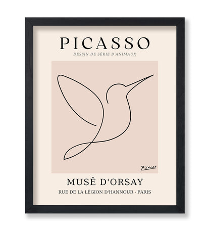 Picasso - One Line Hummingbird Drawing