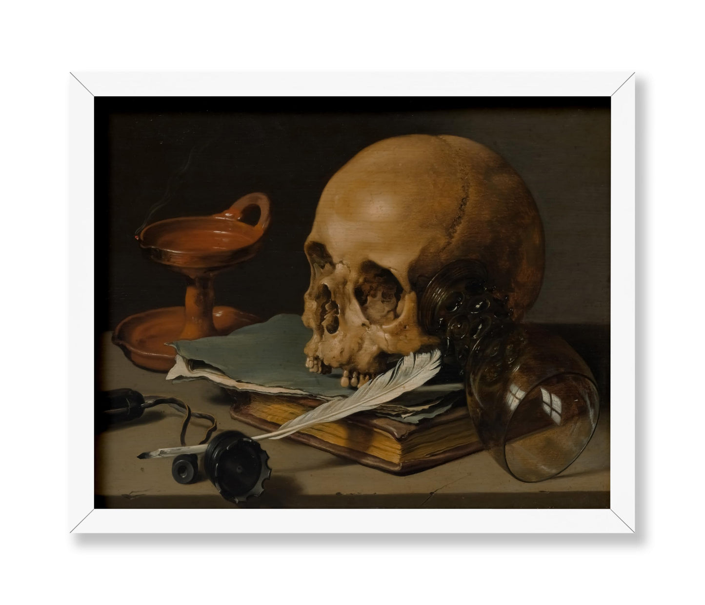Still Life with a Skull and a Writing Quill