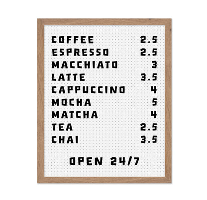 Cafe Bar Menu