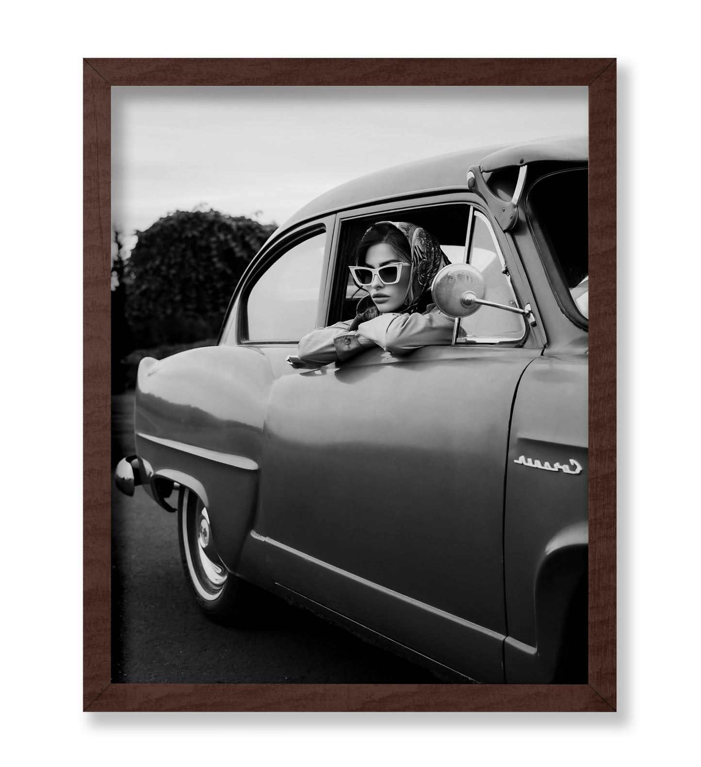 Woman in Classic Car