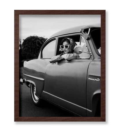 Woman in Classic Car