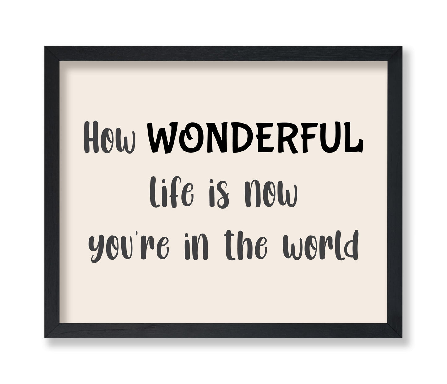 How Wonderful Life Is