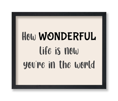How Wonderful Life Is
