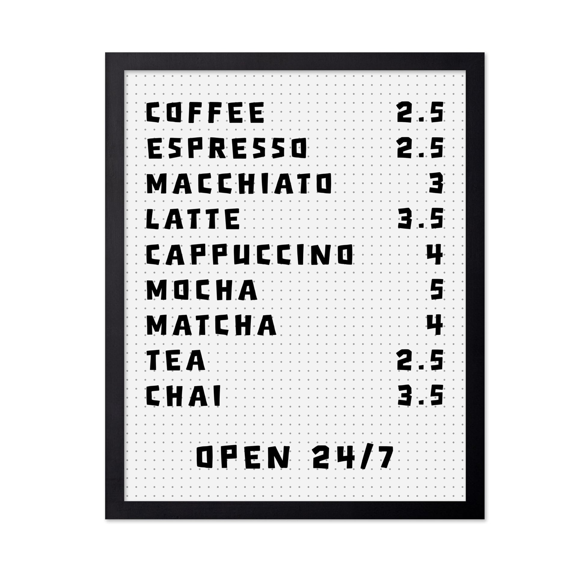 Cafe Bar Menu