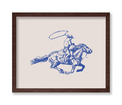 Blue Cowboy with Lasso