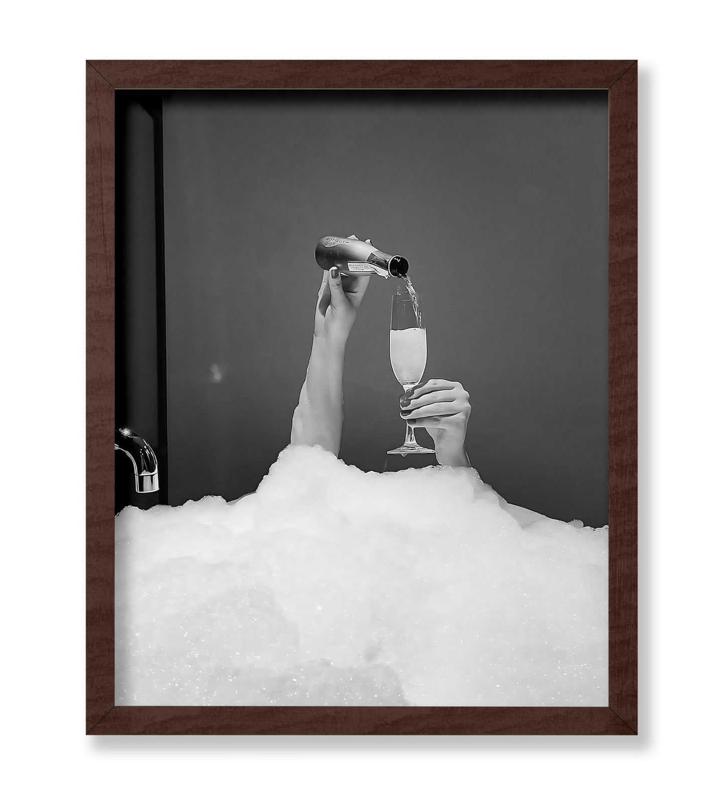 Drinking Wine in Bubble Bath