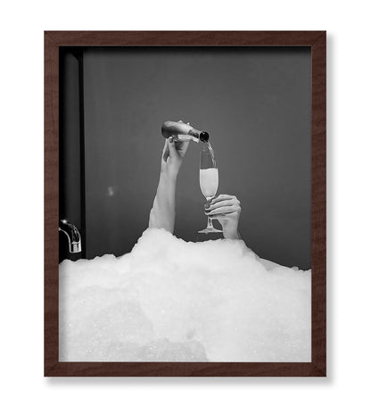 Drinking Wine in Bubble Bath