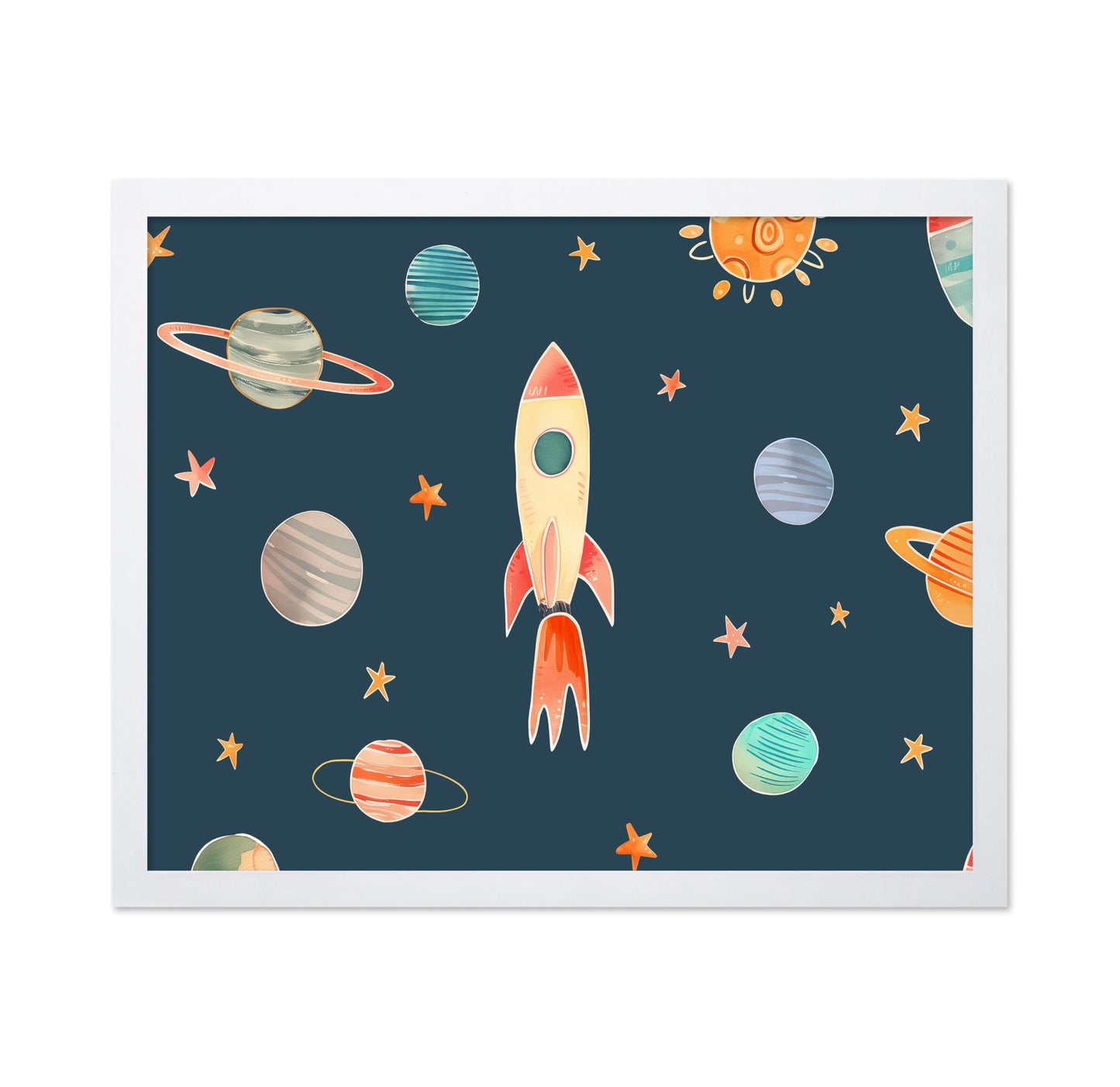 Whimsical Space Rocket No1