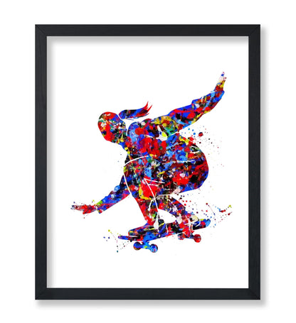 Watercolor Skateboard