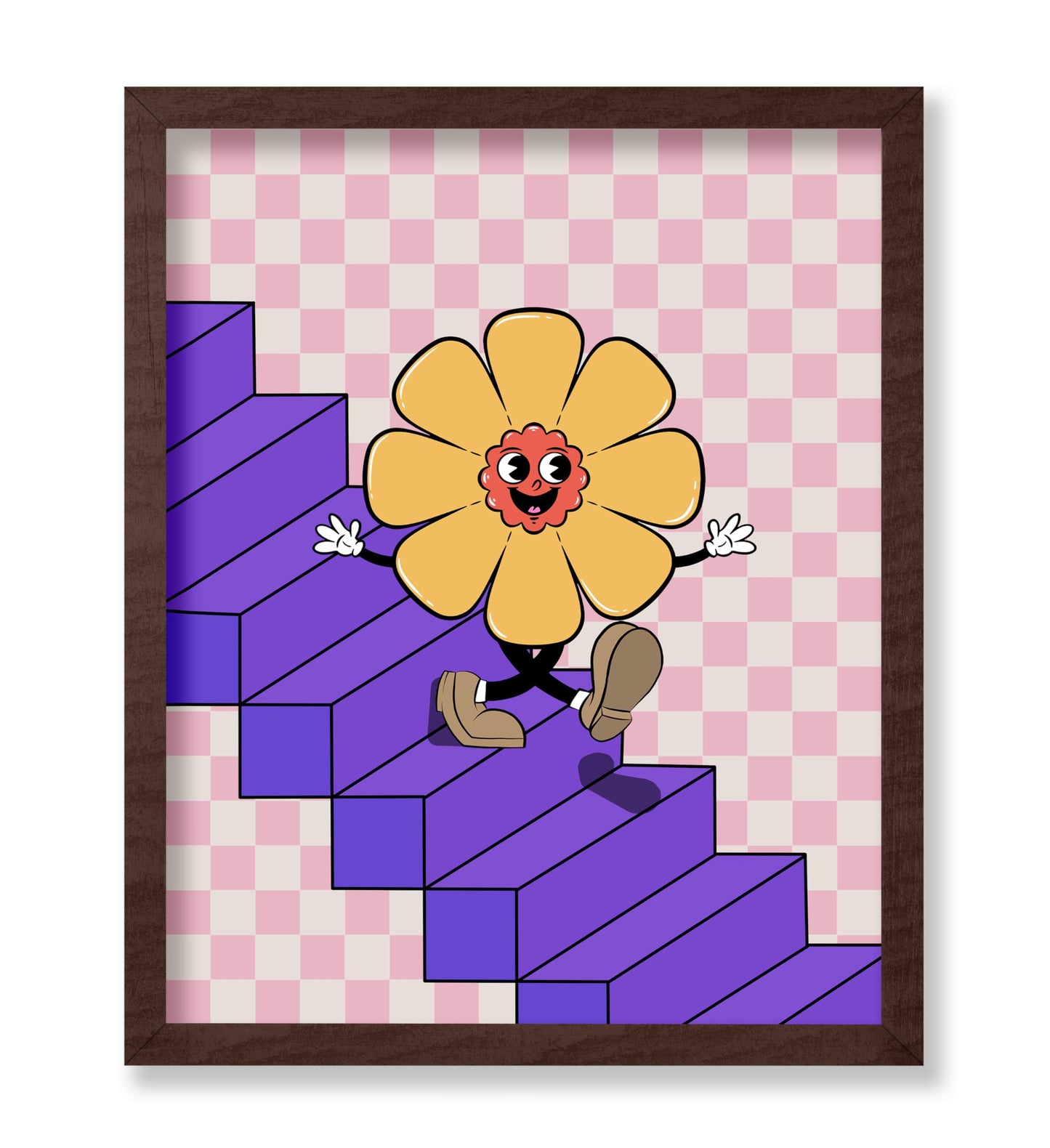 Happy Flower on Stairs