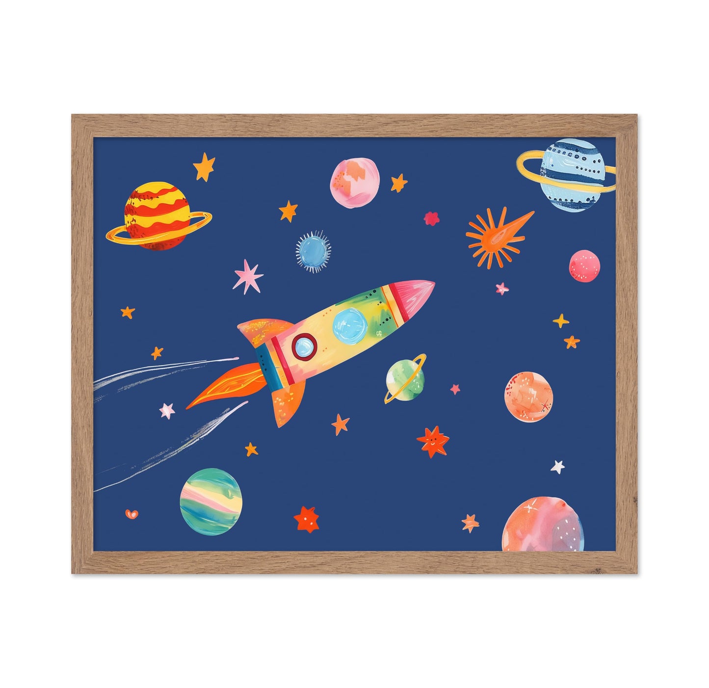 Whimsical Rocket Ship No1